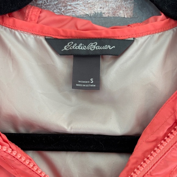 Eddie Bauer Coral and Brown Hooded Jacket - Picture 3 of 5